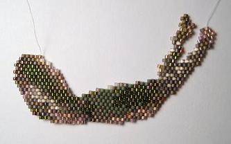 Off loom leg of Frog