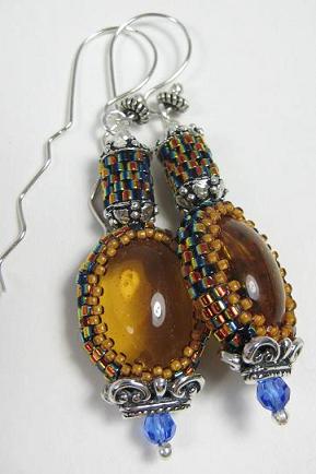 Orange Dichroic Seed Beads