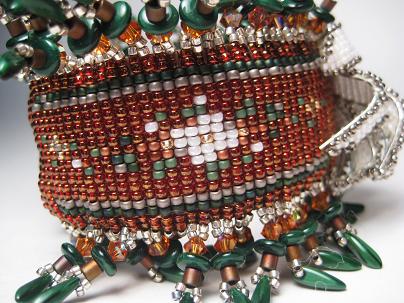 Daisey Wrist Corsage, beadwork by Erin Simonetti