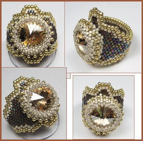 18mm Golden Shaddow Rivoli and Delicas