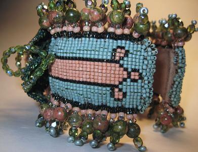 Beaded Hibiscus Wrist Corsage