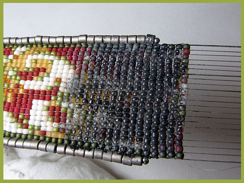 Glazing loomed beads
