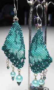 Morpho Butterfly Wing Earrings