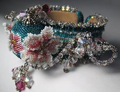 Beaded Multiplicity Wrist Corsage