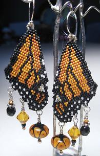 Monarch Butterfly Wing Earrings