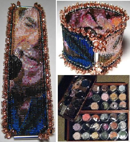 Beads, beading, beaded Wrist Corsages