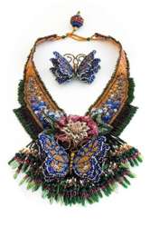 Beaded Butterfly Garden Necklace