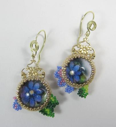 Glass Rounds Bezeled to include flowers