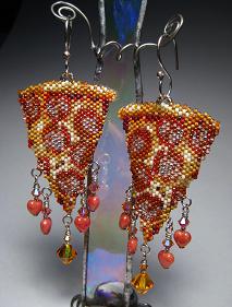 Mmmmm, Pepperoni Pizza, beadwork by Erin Simonetti
