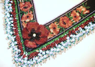 Beaded Poppy Necklace