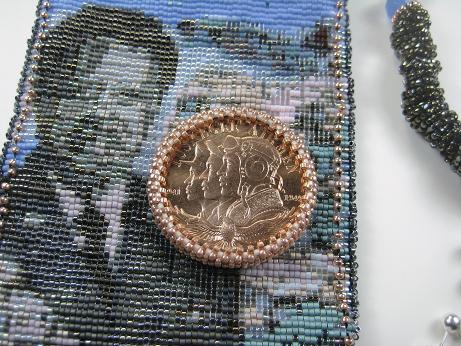 Bead Bezeled Tuskegee Airmen Copper Medal