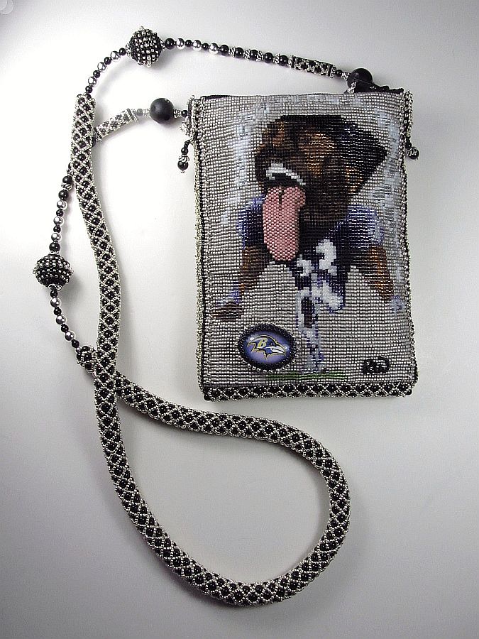 Ray Lewis Bead Woven Cell Phone Bag