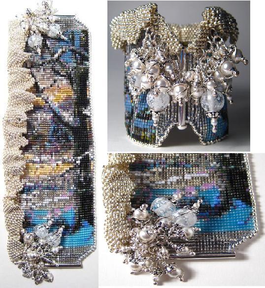 Beads, beading, beaded Wrist Corsages