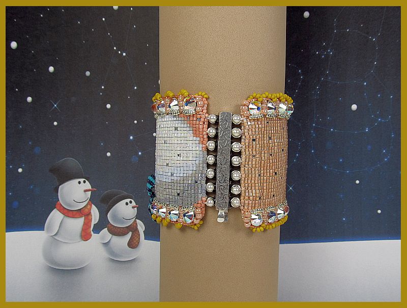 Snowman Porn, beadwork by Erin Simonetti