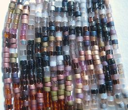 Tiger Earring Beads Close Up