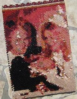 Heirloom Cell Phone Bag, beadwork by Erin Simonetti