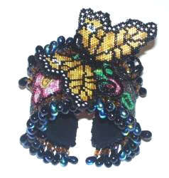 Monarch Wrist Corsage, beadwork by Erin Simonetti