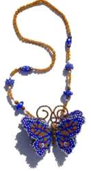 Beaded Butterfly Garden Necklace