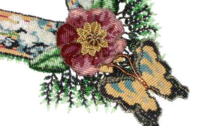 Beaded Fluttering Butterfly Necklace