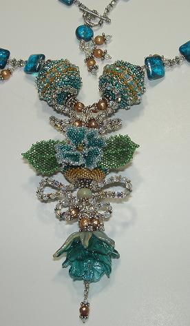 Beaded Lampwork Necklace