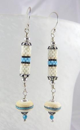 Seed bead tubes designed to match the lampwork dangle