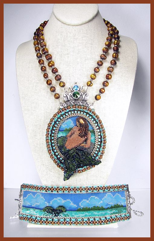 MERMAID BEAD TOLE, beadwork by Erin Simonetti