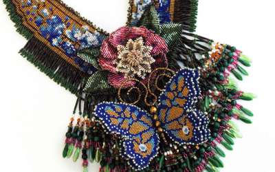 Beaded Butterfly Gardern Necklace
