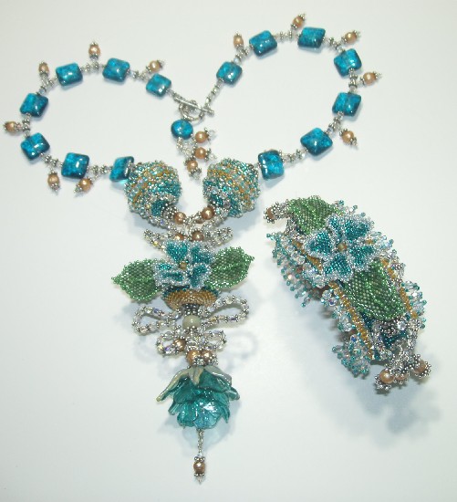 Beaded Lampwork Necklace