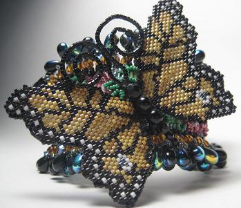 Beaded Monarch Wrist Corsage